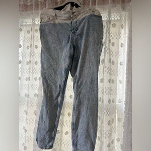 Light wash faded top jeans